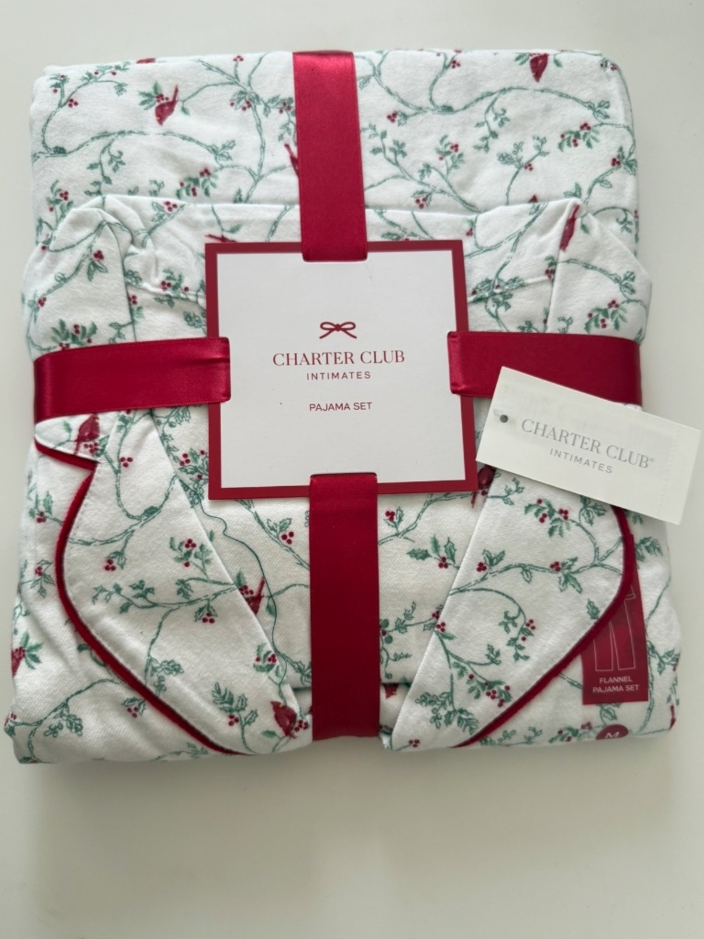 NWT Charter Club Women's 2-Pc. Cotton Flannel Packaged Pajamas Set,